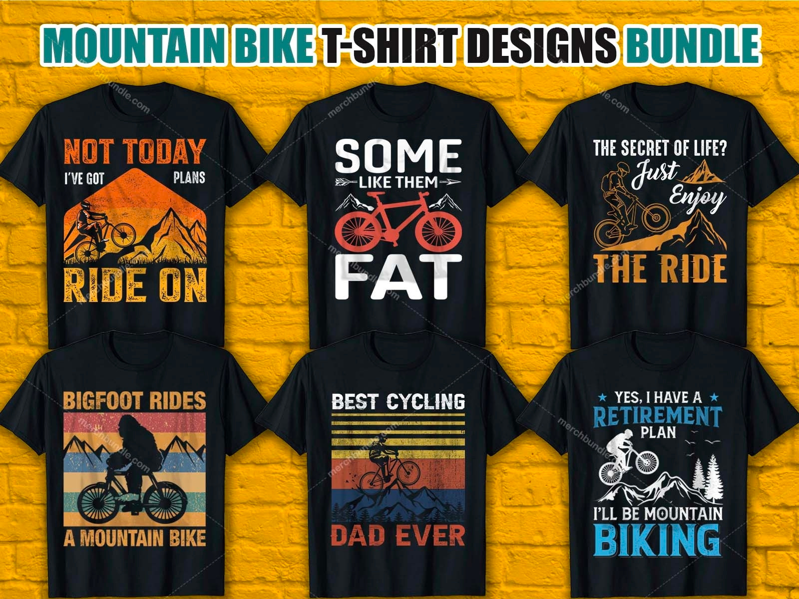 MOUNTAIN BIKE T SHIRT DESIGN BUNDLE by Asha on Dribbble