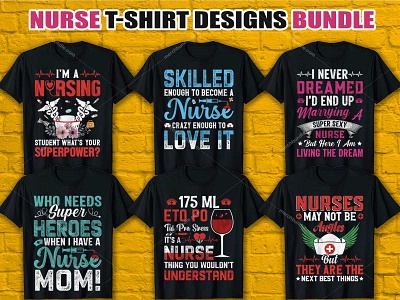 NURSE T-SHIRT DESIGN BUNDLE