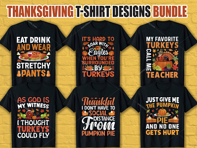 Thanksgiving T Shirt Design Bundle