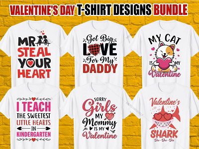 Valentine's Day T Shirt Design Bundle