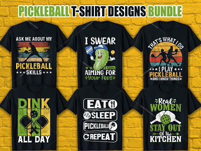 Pickleball T Shirt Design Bundle merch by amazon
