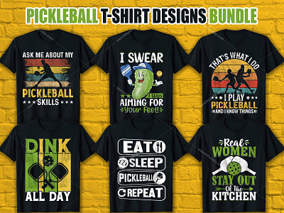 Pickleball T Shirt Design Bundle