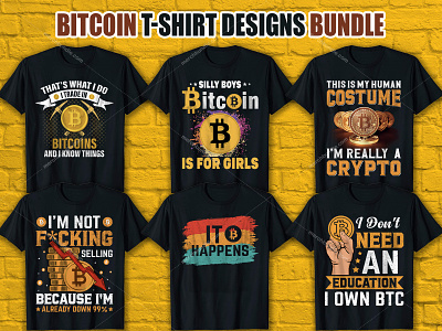 Bitcoin T Shirt Designs Bundle merch by amazon