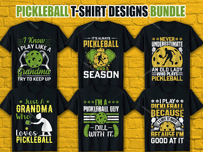 Pickleball T-Shirt Designs Bundle