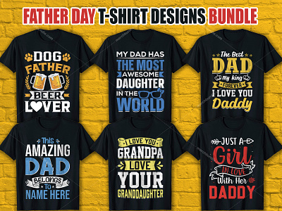 Father Day T-Shirt Design Bundle merch by amazon