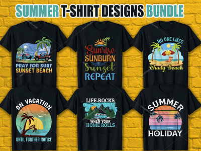 Summer T-Shirt Designs Bundle merch by amazon