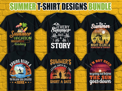 Summer T-Shirt Designs Bundle