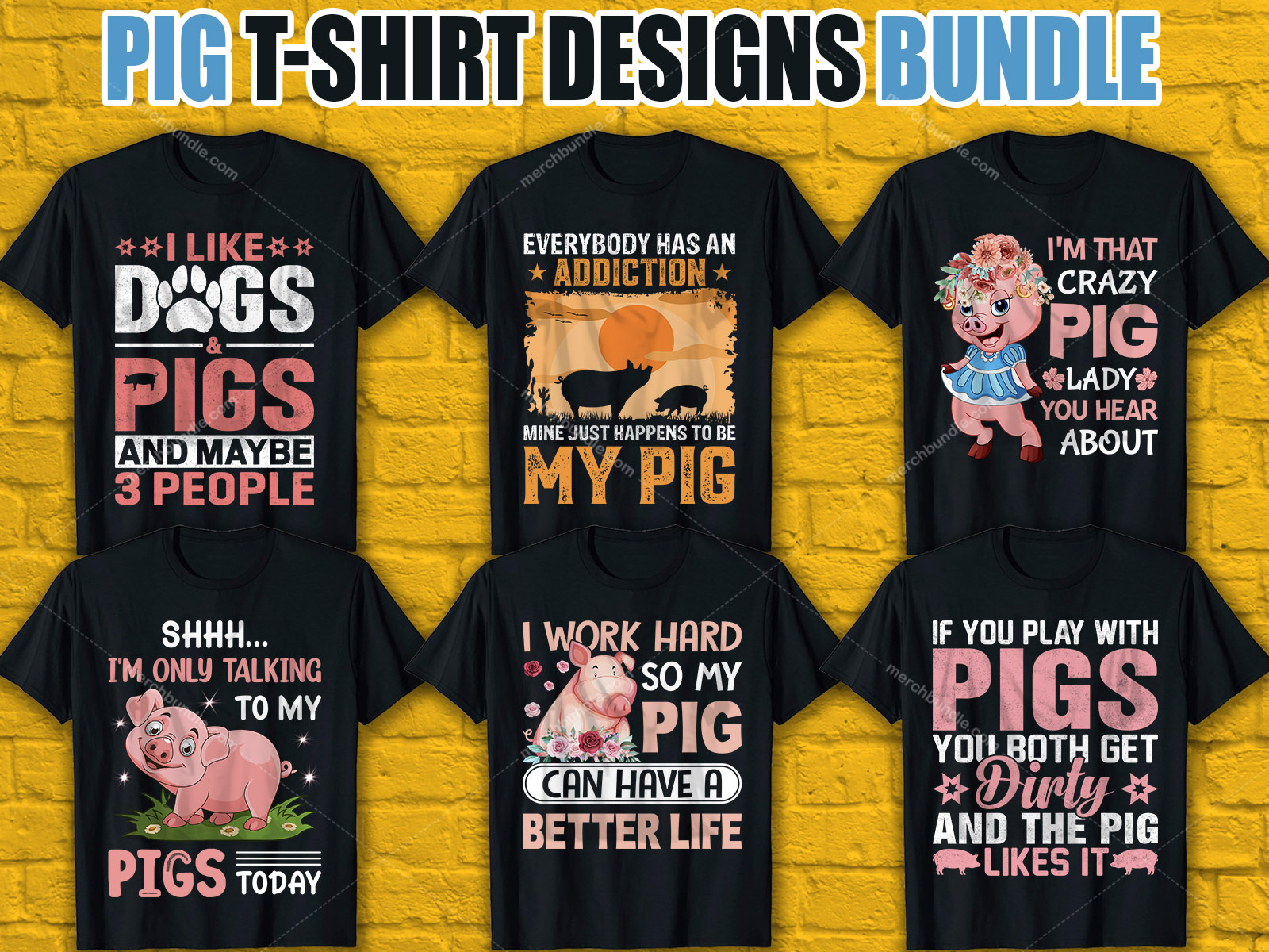 pig-t-shirt-designs-for-merch-by-amazon-by-asha-on-dribbble