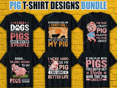 Pig T-Shirt Designs For Merch By Amazon