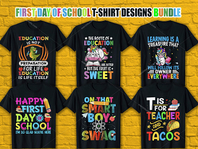 First Day Of School T-Shirt Designs For Merch By Amazon first day of school png first day of school shirt first day of school shirt design first day of school svg first day of school t shirt first day of school tshirt first day of school vector merch by amazon print on demand t shirt design free t shirt maker typography shirt vector graphic vintage svg