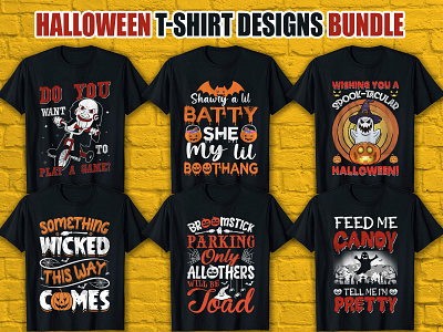 Halloween T-Shirt Designs For Merch By Amazon by Asha on Dribbble
