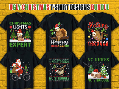 Ugly Christmas T-Shirt Designs For Merch By Amazon animals christmas christmas tags cute dog funny funny christmas gofts green happy new year holiday lazy merry merry solthmas santa claus sleep solth solth marry christmas solths xmas