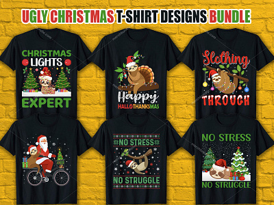 Ugly Christmas T-Shirt Designs For Merch By Amazon