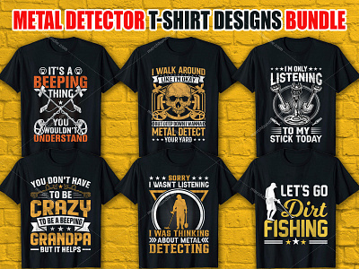 Metal Detector T-Shirt Design Bundle