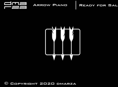 Arrow Piano Logo art branding design graphic design icon logo logodesign minimal symbol vector