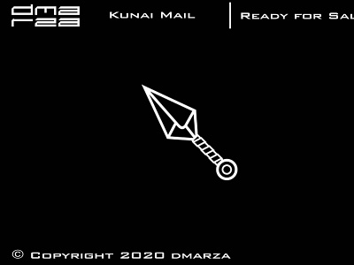 Kunai Mail Logo art branding design graphic design icon logo logodesign minimal symbol vector