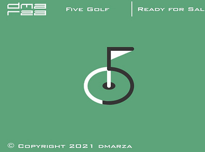 Five Golf Logo art branding design graphic design icon logo logodesign minimal symbol typography vector