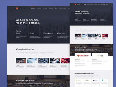 Boldmore - Concept Design blue business home page landing page orange ui website