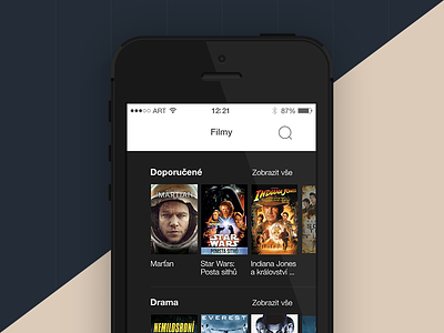 Sledovani.tv app app design ios iphone library movie series touchart