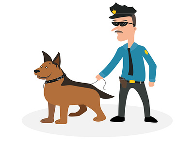 Poliz design flat illustration police vector
