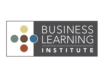 Business Learning Institute Logo blue brown business green identity logo red yellow