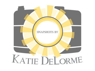 Katie DeLorme Photography Logo bright camera fun grey logo photography sun yellow