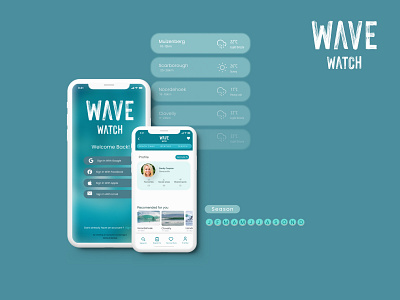Wave Watch app branding design logo prototype ui ux
