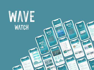 Wave Watch app branding design logo prototype ui ux