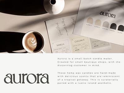 Aurora branding design logo typography