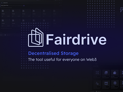 Fairdrive branding crypto data storage design drive graphic design ui ux web3