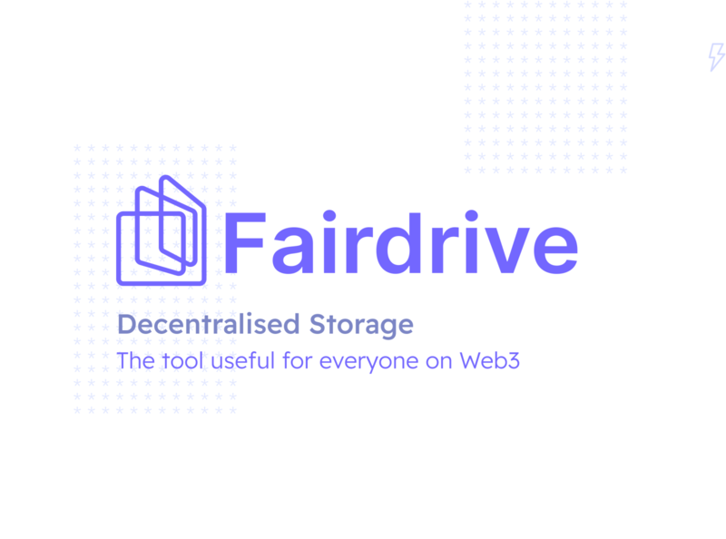 Fairdrive light theme app branding crypto drive logo storage ui ux web3