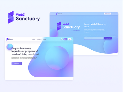 Web3 Sanctuary app branding design logo ui ux web3