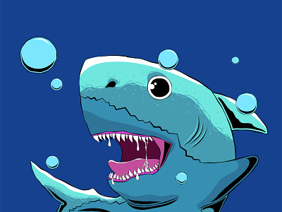Shark 2d adobeillustrator art design illustration shark vector