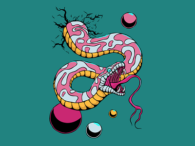 Snake 2d adobeillustrator ai art artist design illustration print scetch snake vector vectorart