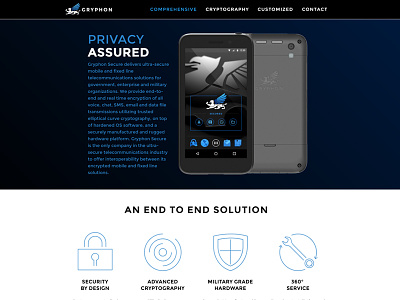 Gryphon Secure Website animated clean foundation icons responsive website