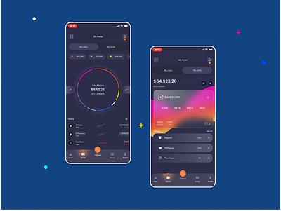 My Wallet adobe bitcoin branding design ecommerce figma graphs investment love lust mobile mobileui portfolio statistics stats ui visualization wallet