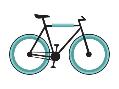 Dat Bike adobe illustrator teal turquoise vector