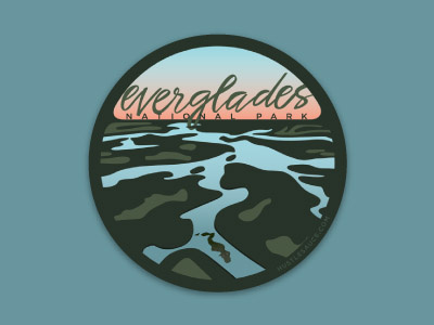Everglades National Park design everglades illustration national park script sticker