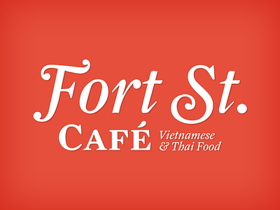 Fort Street Cafe Logo brand identity logo typography