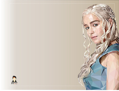 Daenerys Targaryen - Game of thrones 3d branding design designsbymouli dragonqueen game of thrones got hollywood illustration illustrator logo tvseries typography ui ux vector vectorart webseries