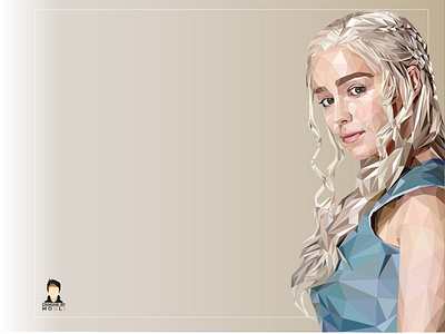 Daenerys Targaryen - Game of thrones 3d branding design designsbymouli dragonqueen game of thrones got hollywood illustration illustrator logo tvseries typography ui ux vector vectorart webseries