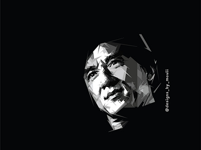 Jackie Chan - low poly art 3d animation branding design designsbymouli dribble graphic design illustator illustration jackiechan logo lowpolyart motion graphics typography ui ux vector vectorart