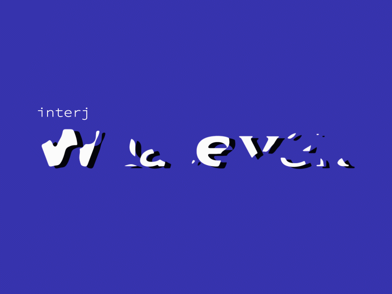 Whatever after effects animation blue liquid effect mood motion design typografy whatever