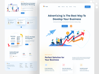 Marketing Agency Landing Page agency agency landing page business clean creative design digital marketing hello hello dribbble homepage landing page marketing online marketing typography ui web design website