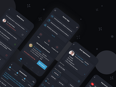 Healthcare Doctor Medical Mobile App - UI Screens