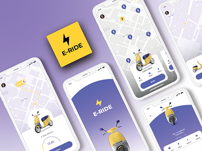 E-Scooter Details - Mobile App Design app app ui color concept design e scooter e vehicle freebie localization location map minimal mobile mobile app design mobile design ride scooter typogaphy ui ux