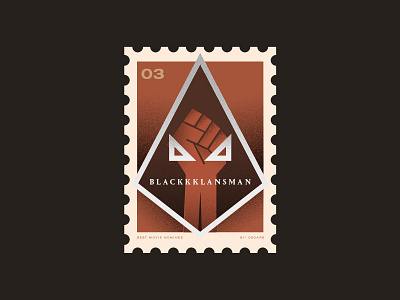 Blackkklansman black brown cinema culture geometric graphic graphic design movie oscars postage postage stamp revolution vetor vintage