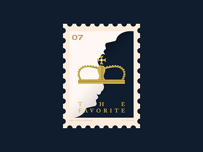 The Favorite cinema design geometric gold graphic graphic design illustration minimalist movie oscars postage stamp vector