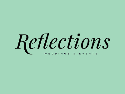 Reflections Logo Concept branding logo wedding