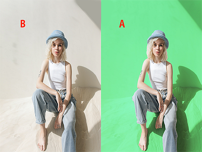 Background Change with Original Shadows background removal retouching